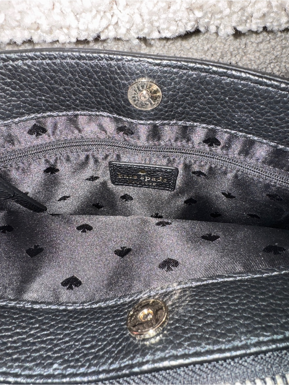 Kate Spade New York Black Pebbled Leather Kyla Satchel Shoulder Bag Crossbody - Picture 7 of 11